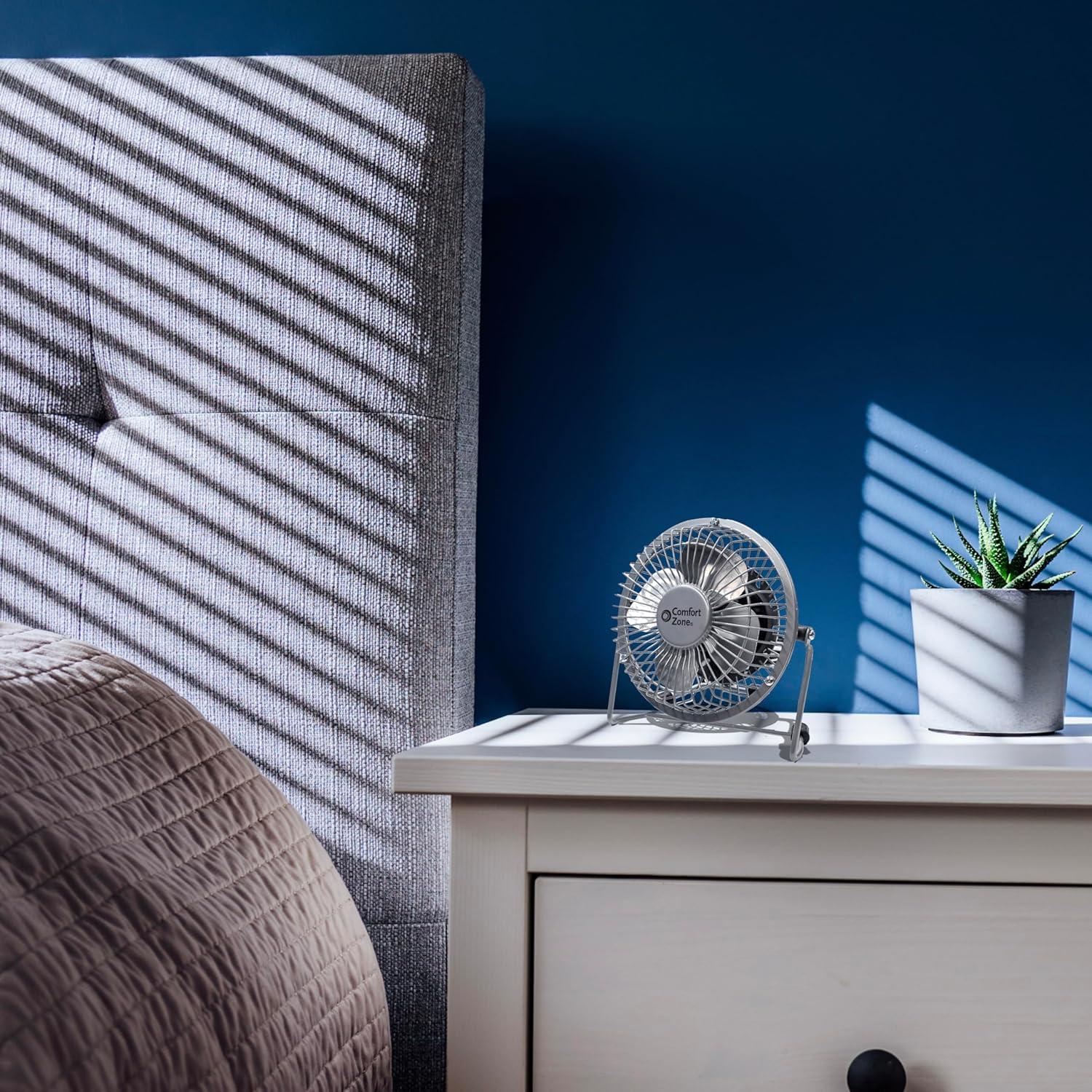 Ventilador de Escritorio Comfort Zone CZHV4BK 10 cm Silencioso