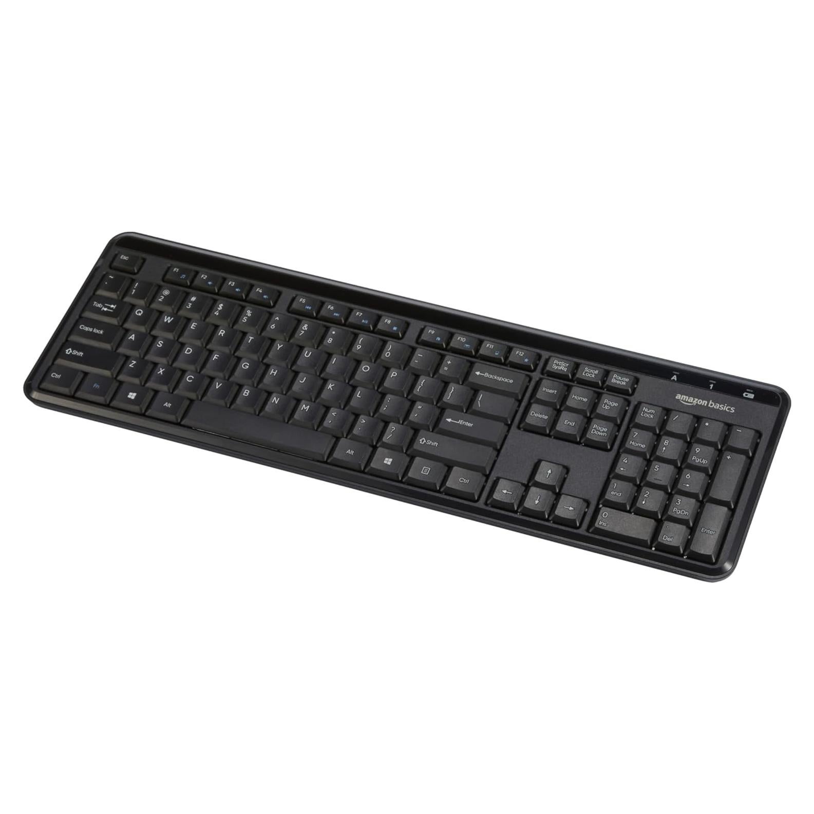 Teclado Inalámbrico Amazon Basics Compacto con Teclado Numérico