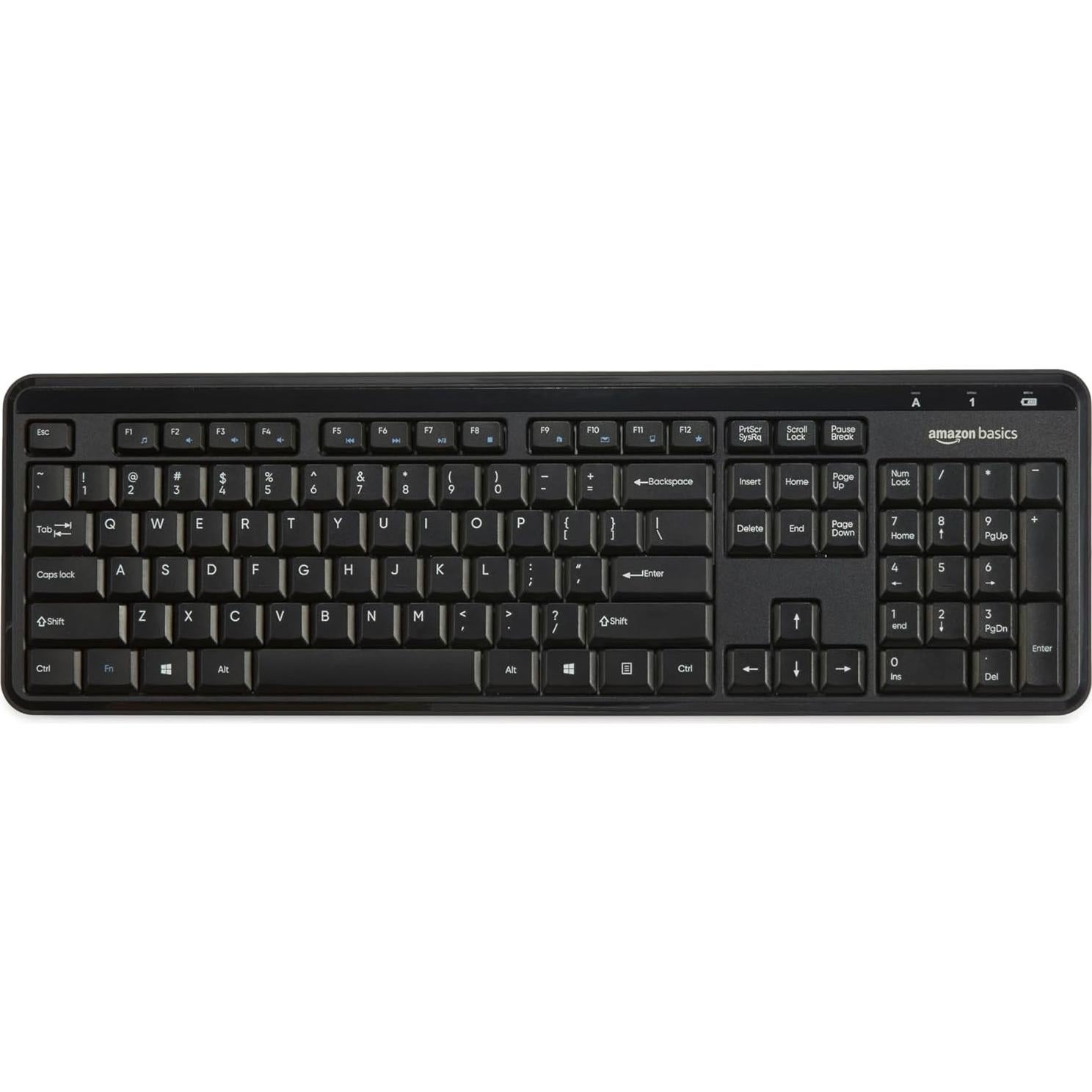 Teclado Inalámbrico Amazon Basics Compacto con Teclado Numérico