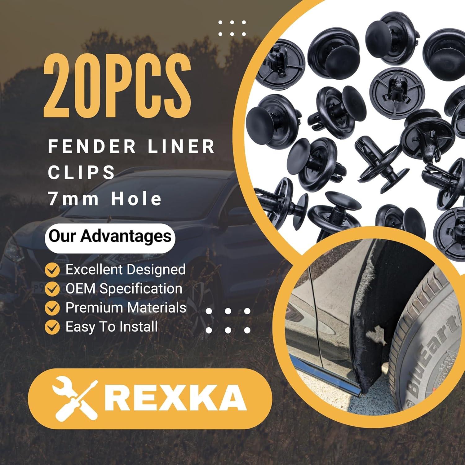 20 Clips de Retención Rexka para Toyota y Lexus 90467-07201