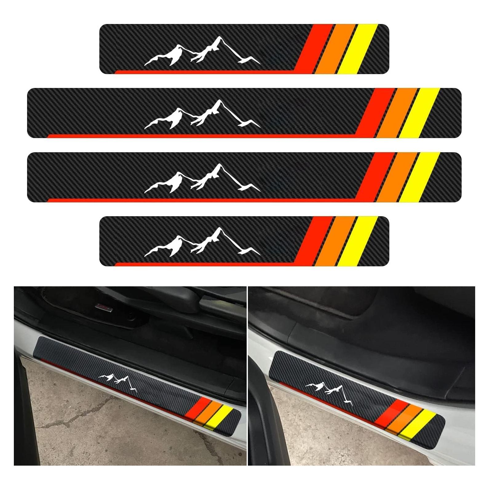 4 Protectores de Umbral de Puerta DAOPERS CHAXEL Fibra Carbono