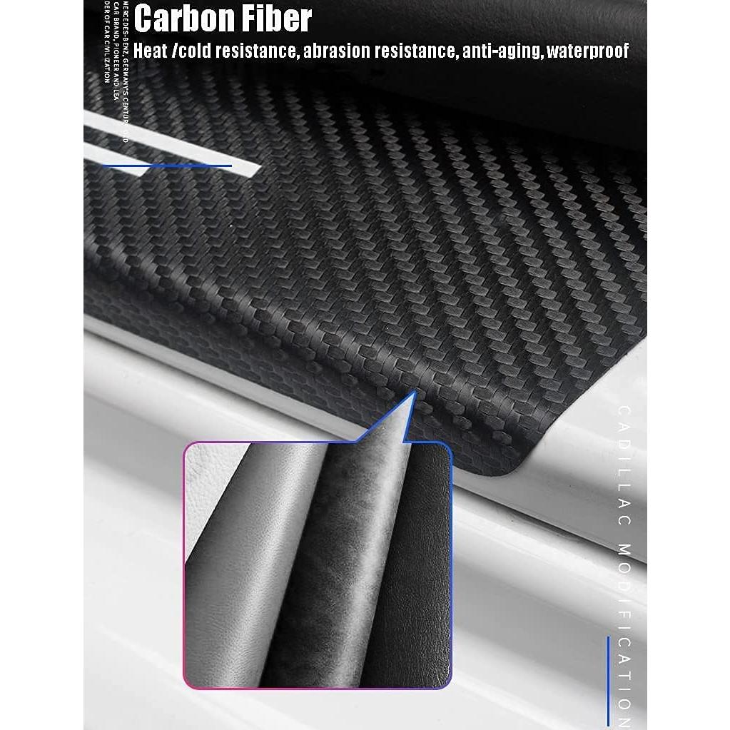 4 Protectores de Umbral de Puerta DAOPERS CHAXEL Fibra Carbono