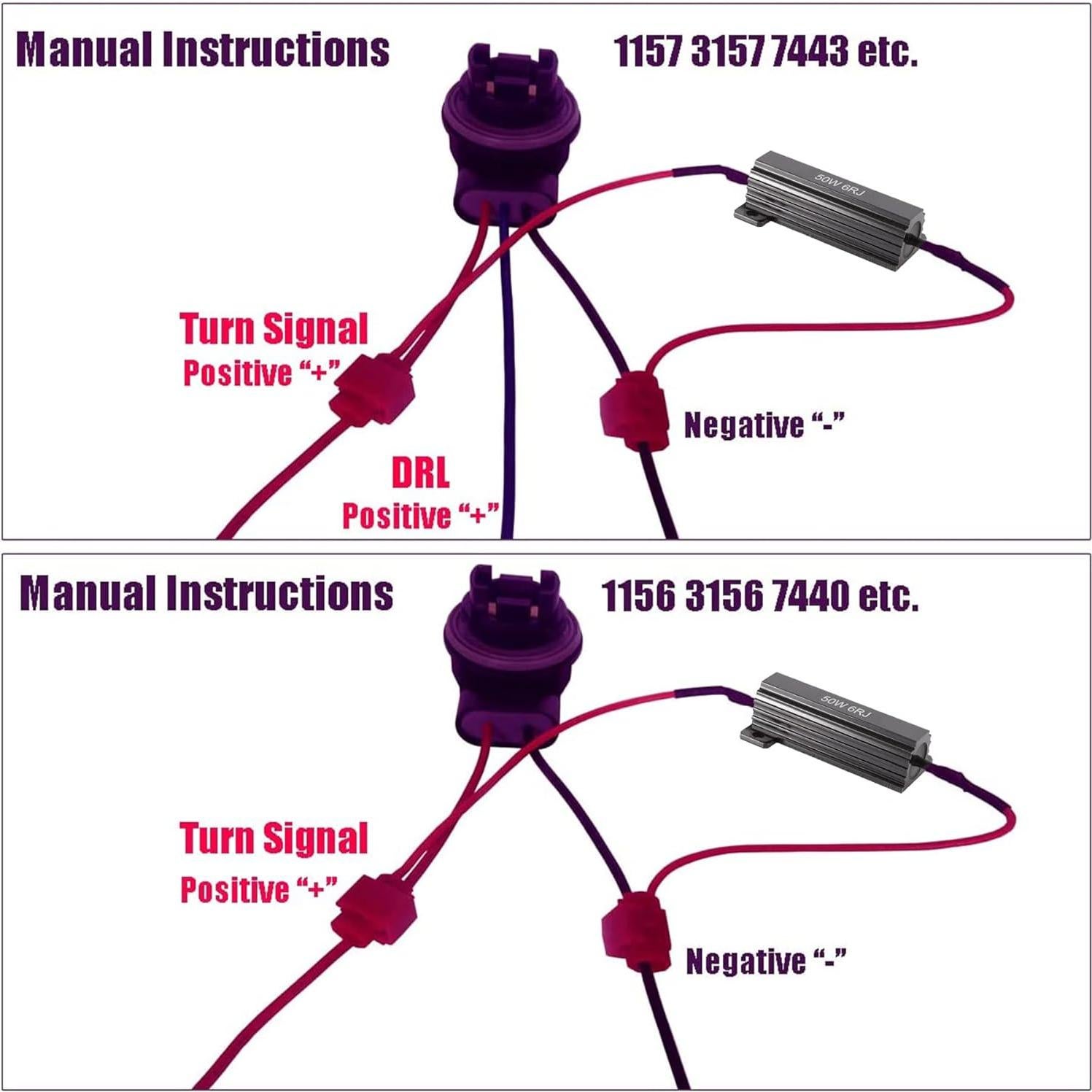 Resistencias de Carga iBrightstar 50W 6ohm para Bombillas LED