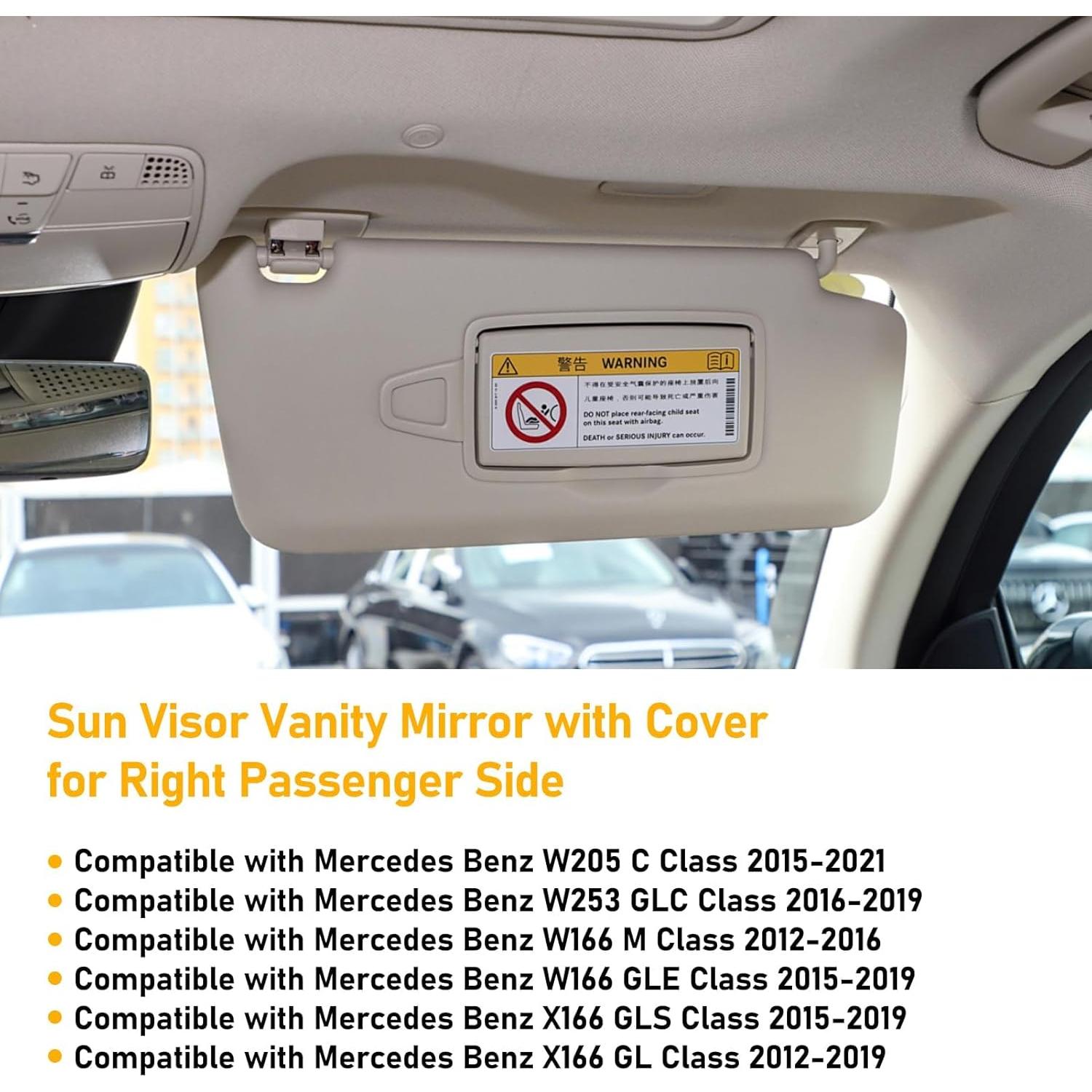 Tapa Espejo Parasol Abodvu Beige Claro para Mercedes Benz