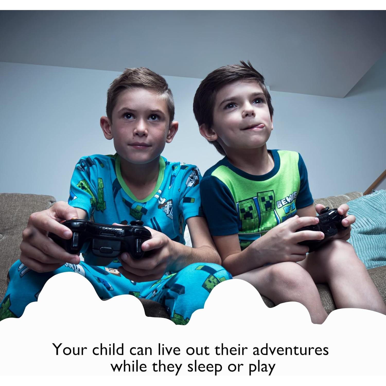 Pijamas de Algodón Minecraft para Niños - 6 Piezas, Talla 4