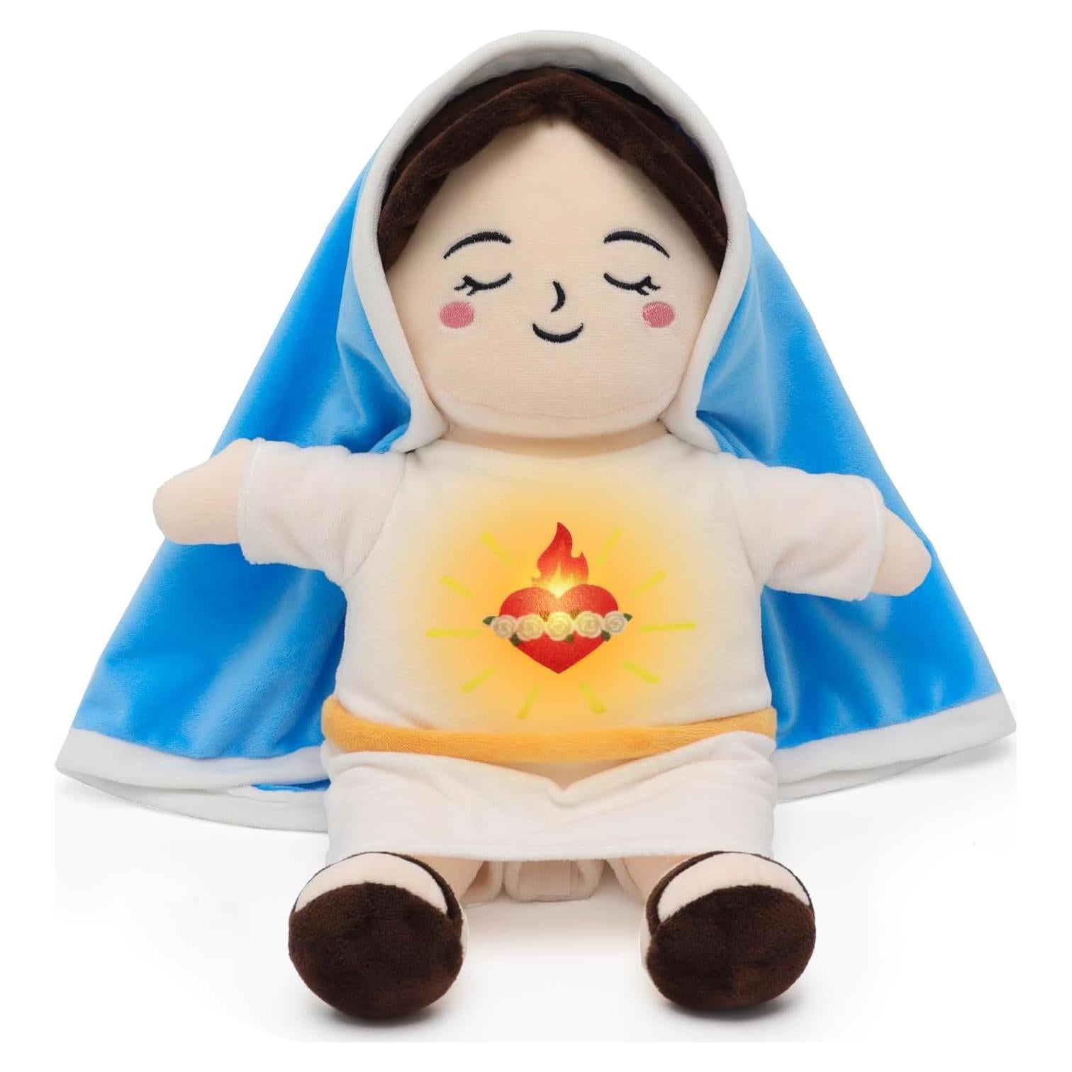 Muñeca de Felpa Virgen María con Luz y Sonido Yelakey