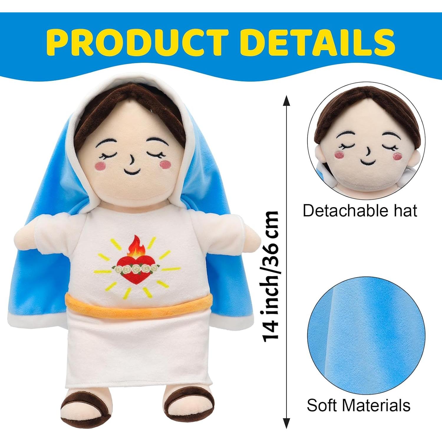 Muñeca de Felpa Virgen María con Luz y Sonido Yelakey