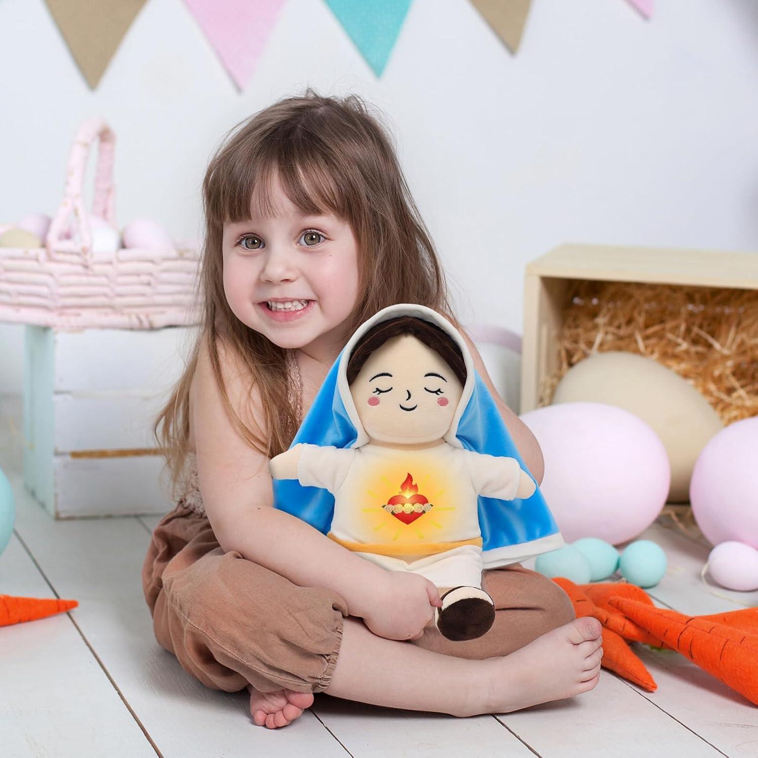 Muñeca de Felpa Virgen María con Luz y Sonido Yelakey