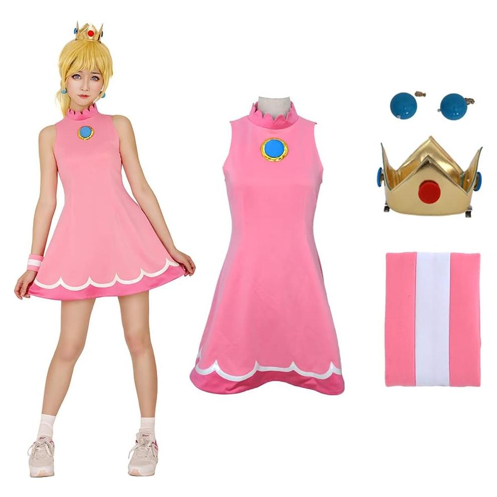 Disfraz de Tenis de Princesa para Mujer Miccostumes con Corona