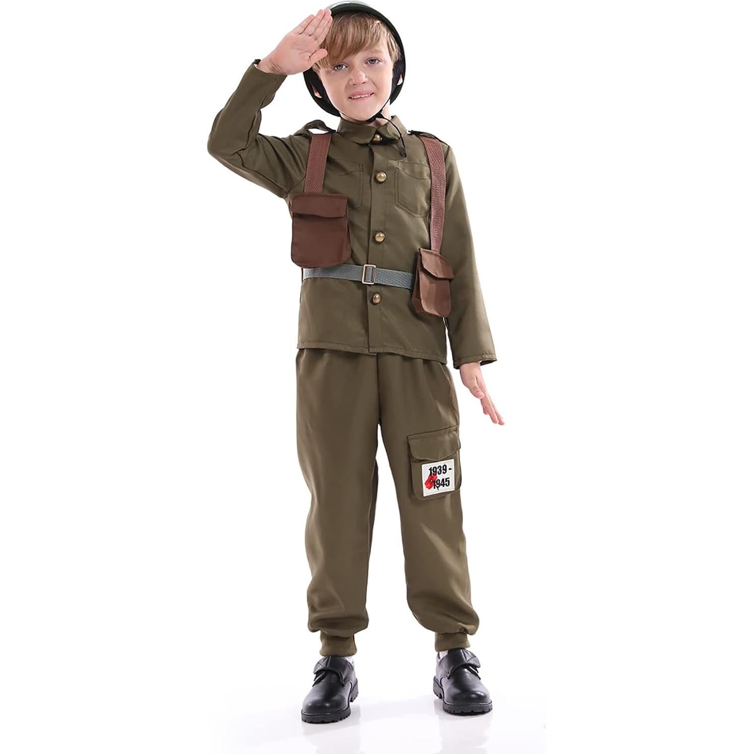 Disfraz de Soldado de la Segunda Guerra Mundial para Niños