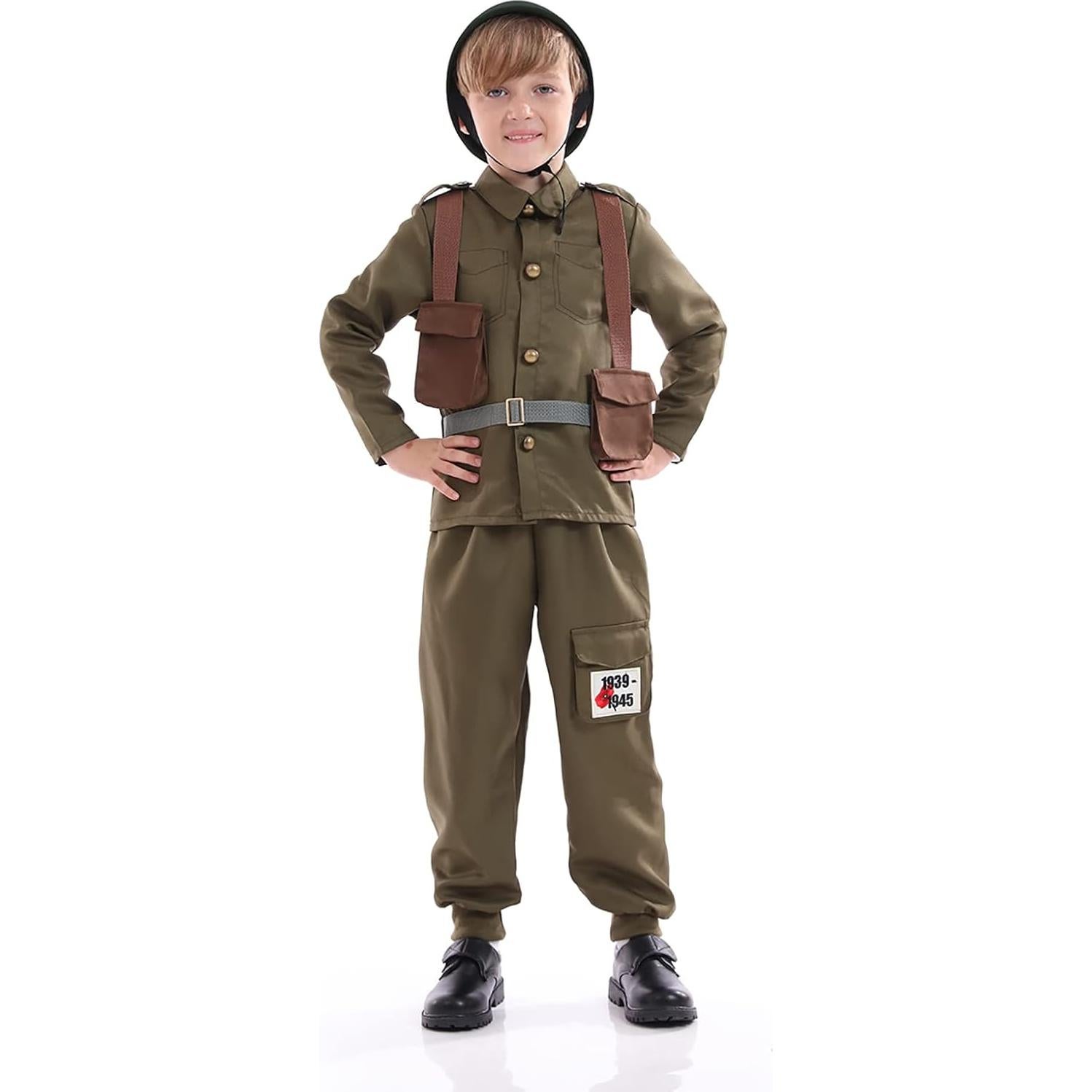 Disfraz de Soldado de la Segunda Guerra Mundial para Niños