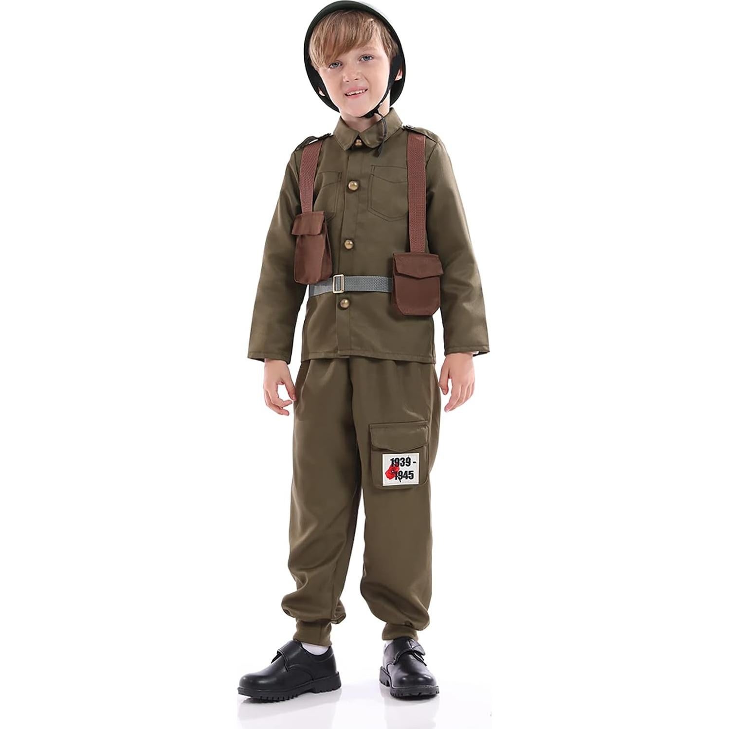 Disfraz de Soldado de la Segunda Guerra Mundial para Niños