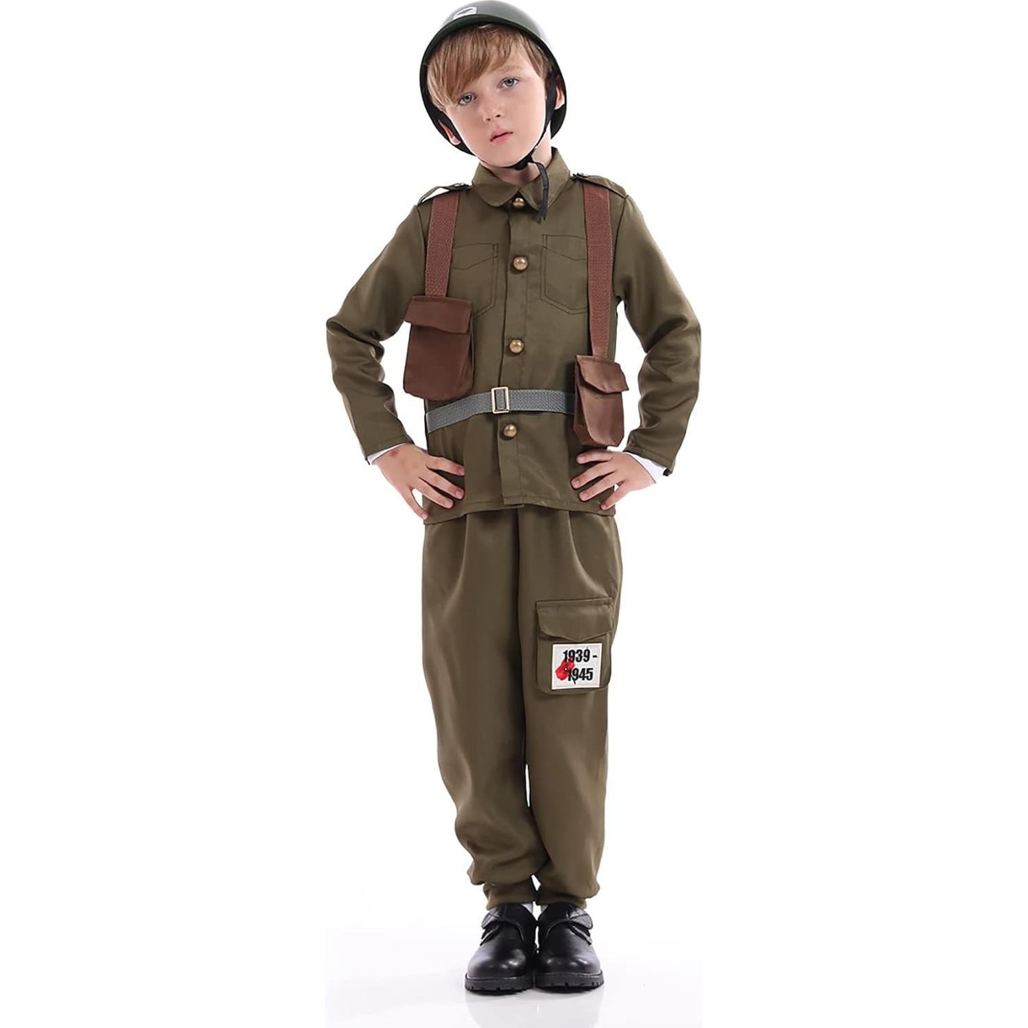 Disfraz de Soldado de la Segunda Guerra Mundial para Niños
