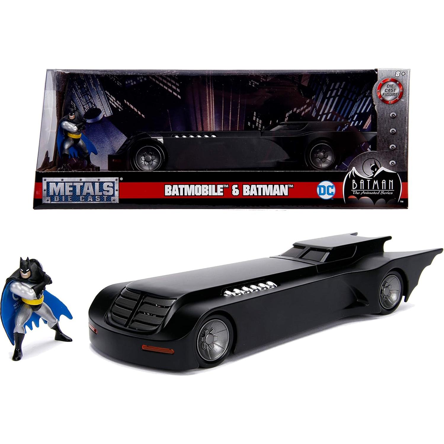 Juguete Batmóvil Jada Toys 1:24 Serie Animada con Figura