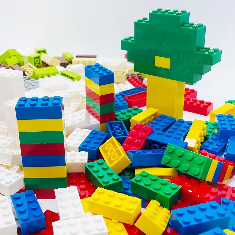 120Pieces Classic Building Bricks Blocks Toy Set 2x4 MOC Building Basic Bricks Parts and Pieces Compatible with Major Brands Construction Toys for Kids 6 yr+ (Red, Yellow, Blue, Green)