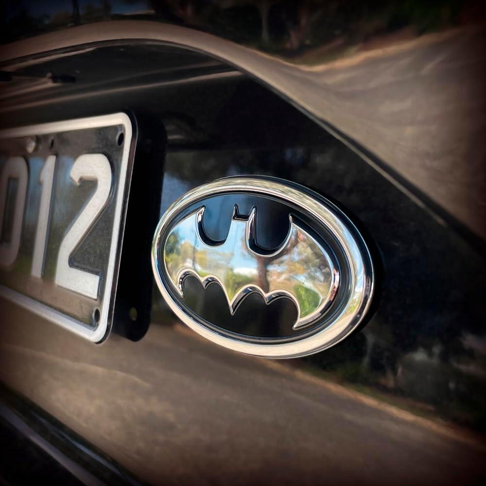 Emblema 3D Batman Fan Emblems Negro y Cromo 9.55x5.74cm