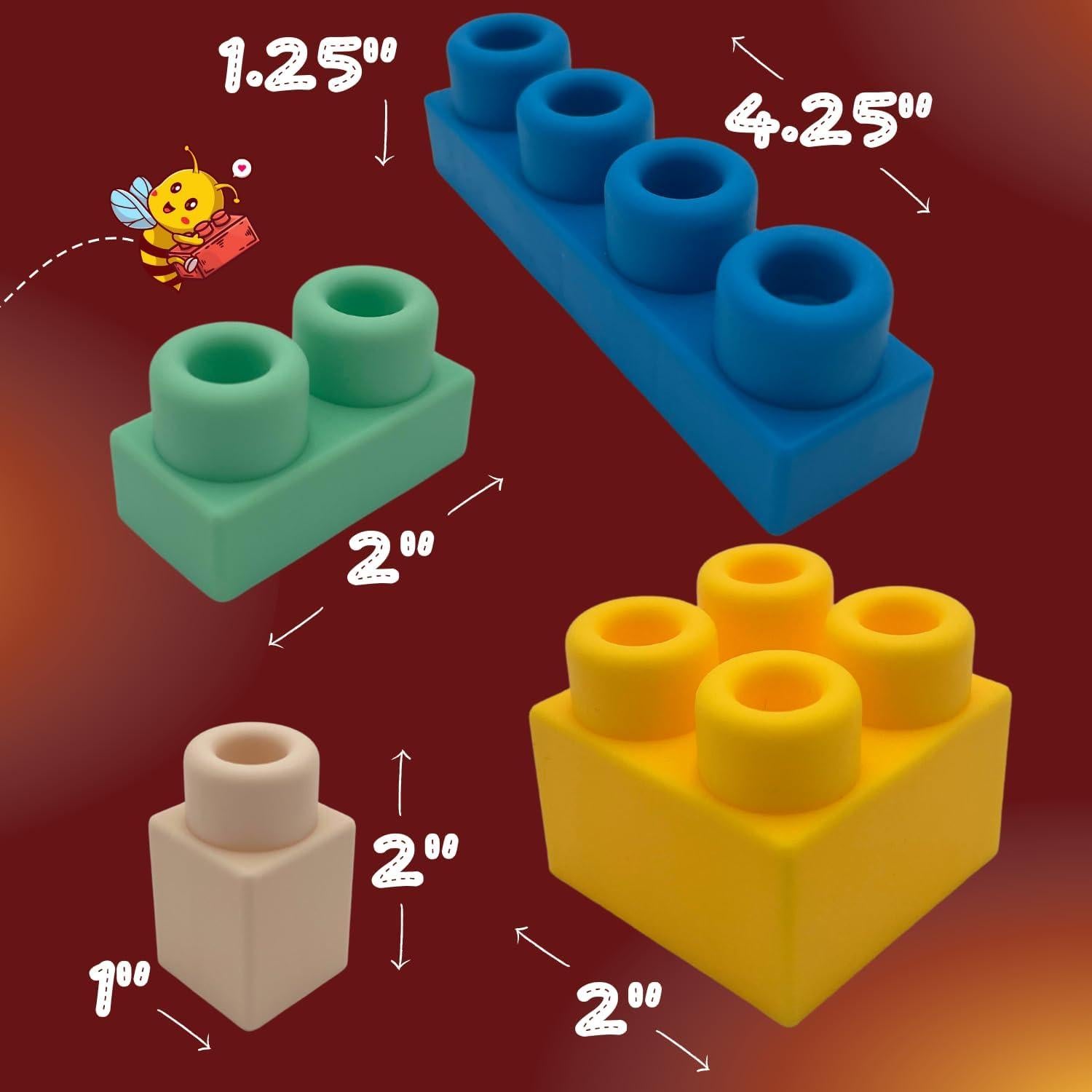 Bloques de Juguete Suaves WaBee Baby - 20 Piezas para Bebés