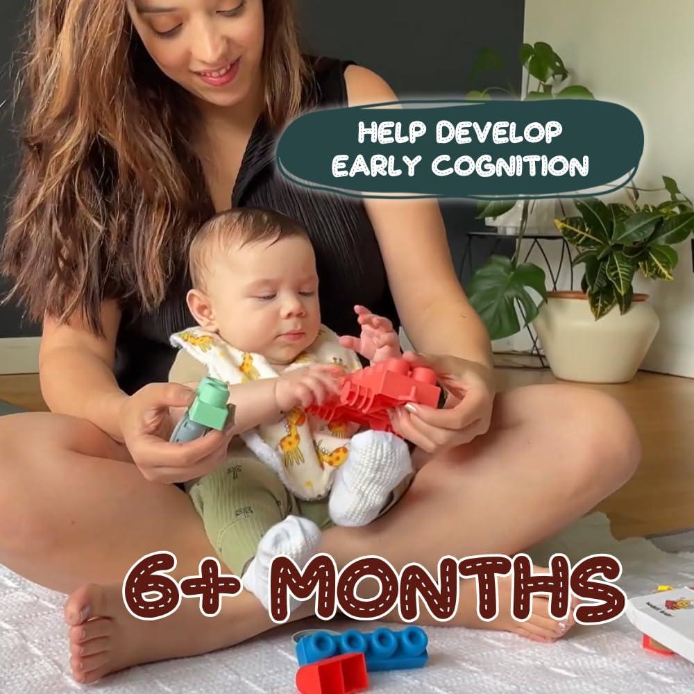 Bloques de Juguete Suaves WaBee Baby - 20 Piezas para Bebés