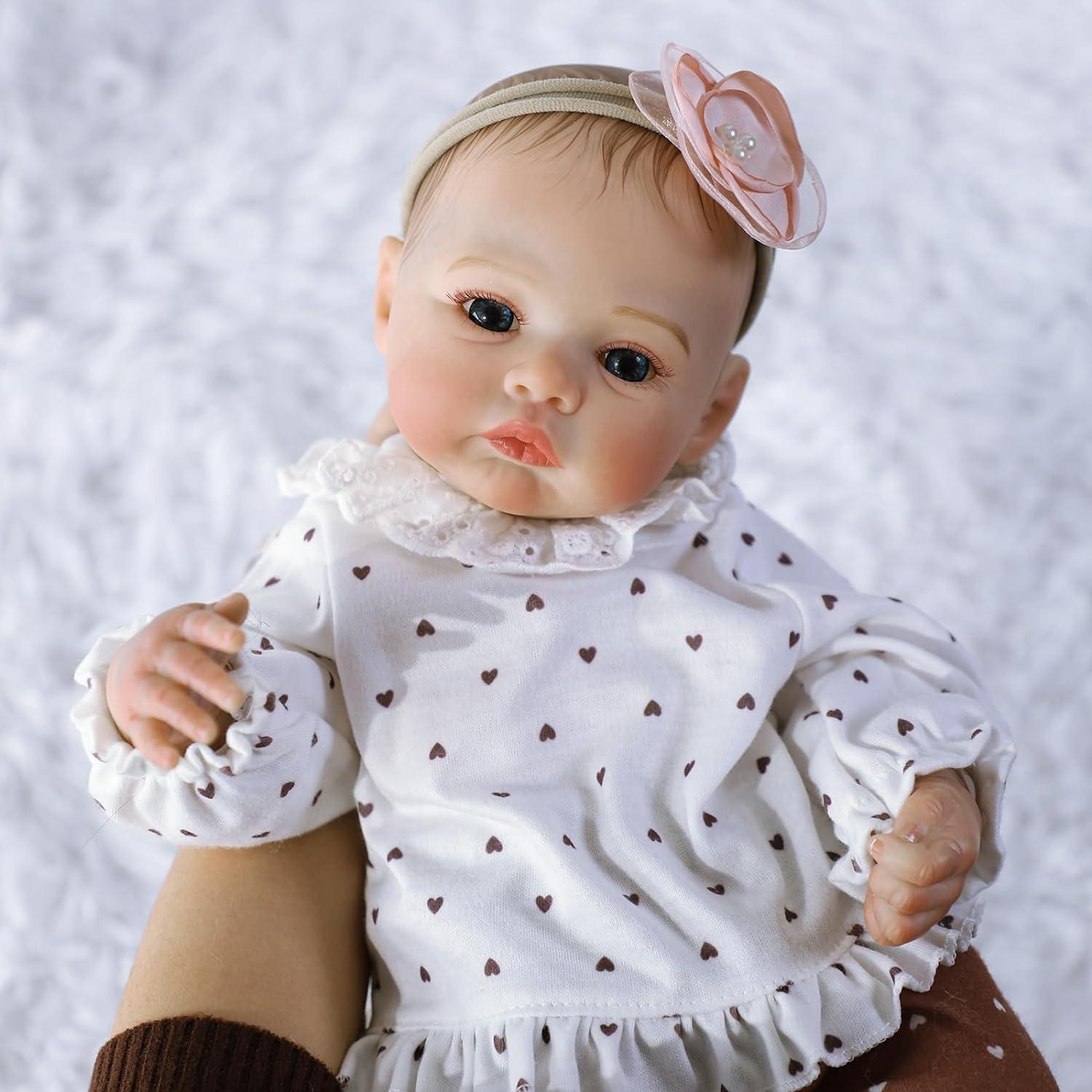 Muñeca de bebé renacida KSBD Meadow 45.72 cm con accesorios