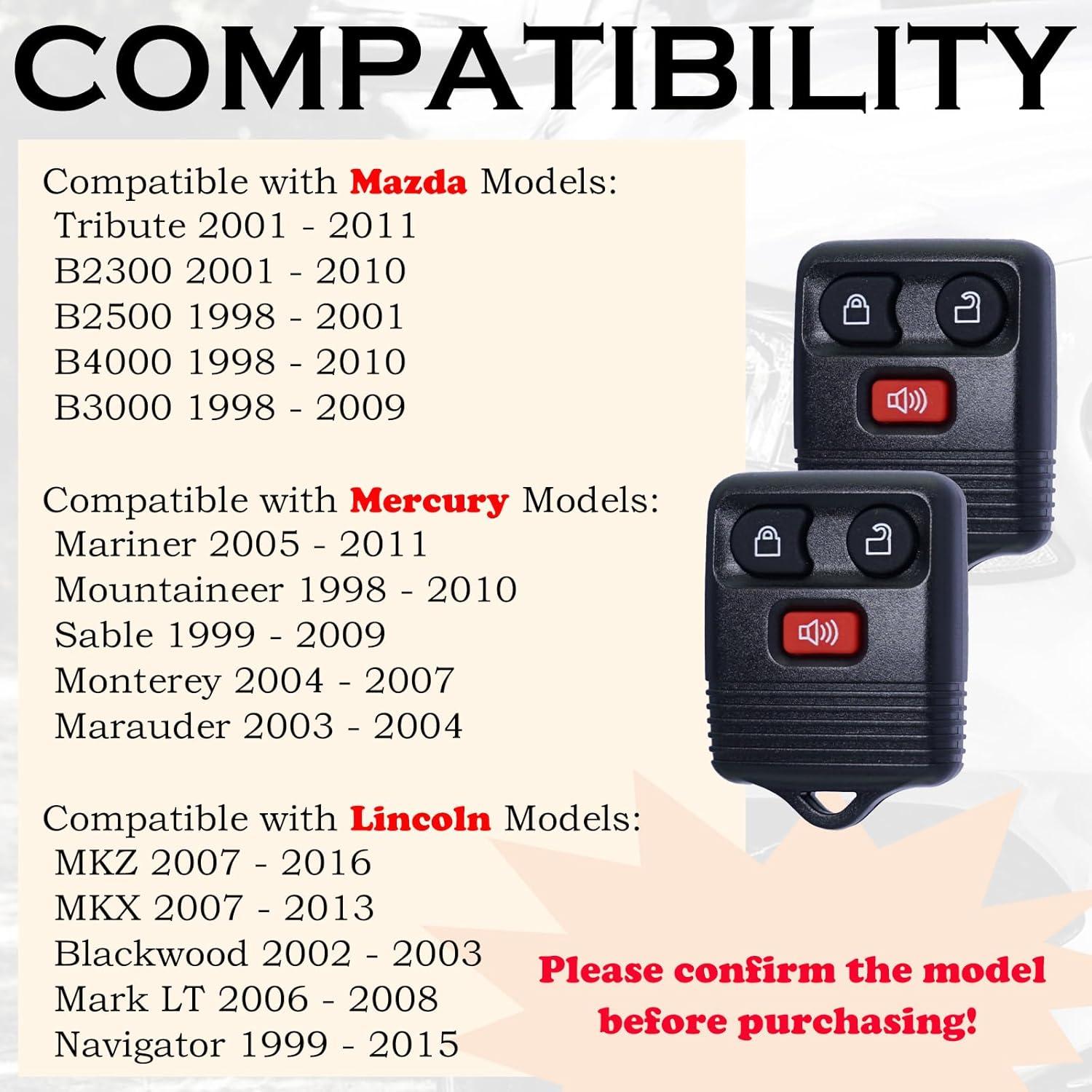 Control Remoto Entrada Sin Llave Ford + Supaland + 2 Piezas