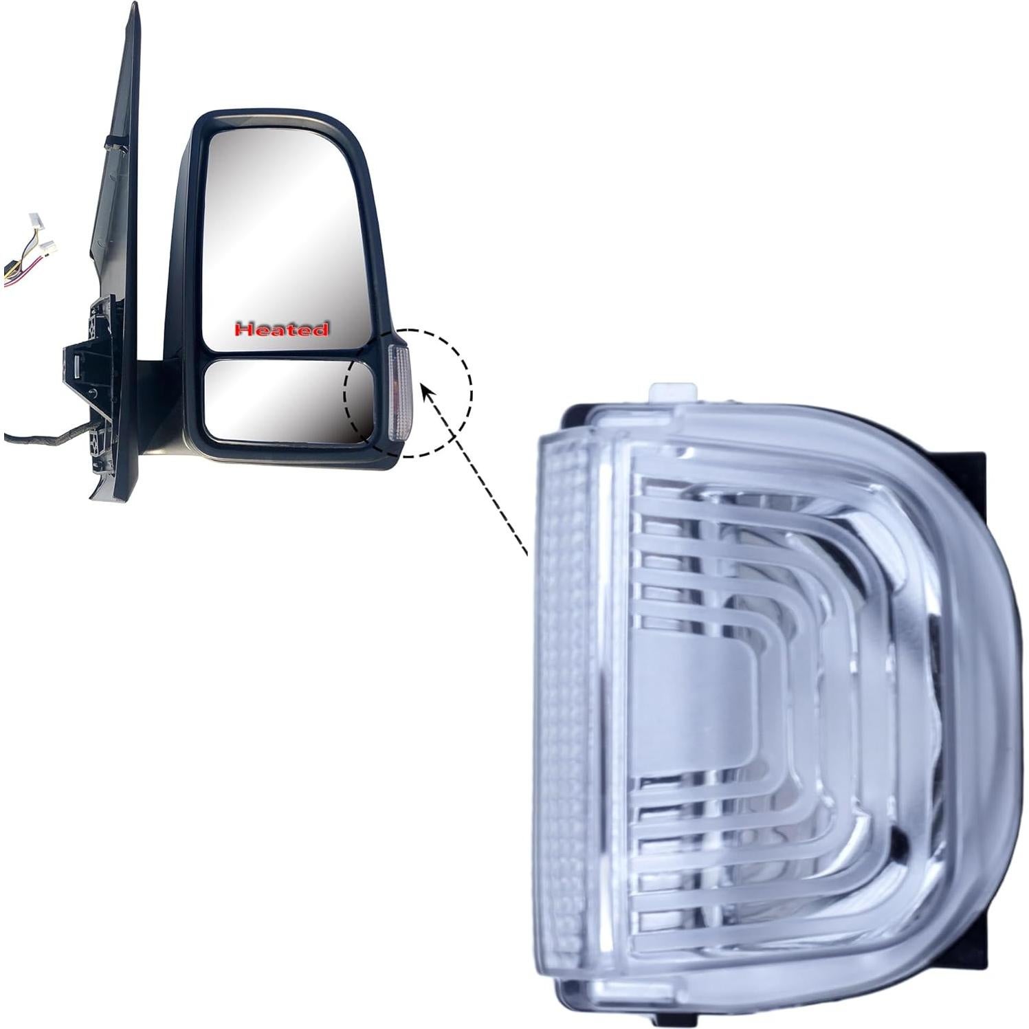 Luz de señal de giro LONGLING para espejo Sprinter 2019-2024