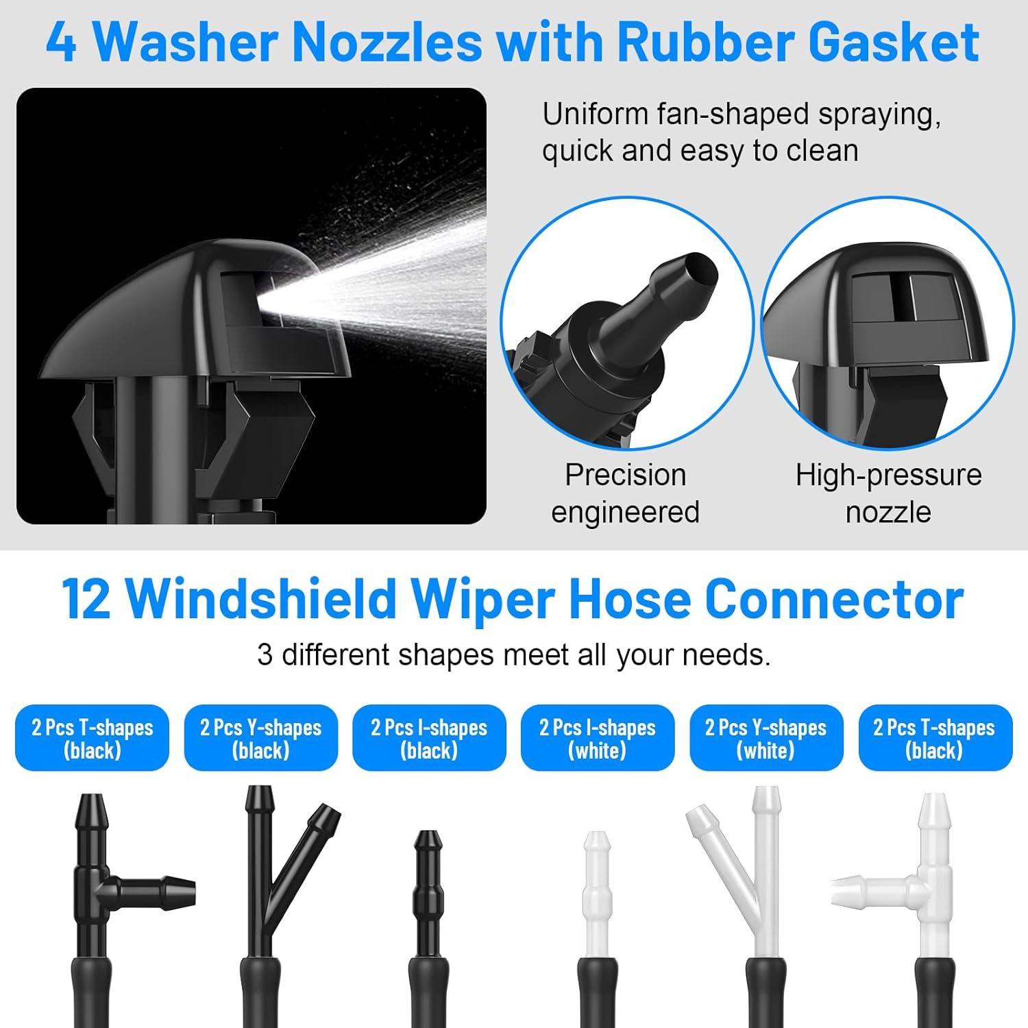 Kit 52 en 1 Boquillas Lavado Parabrisas Comkrivy 4 Boquillas