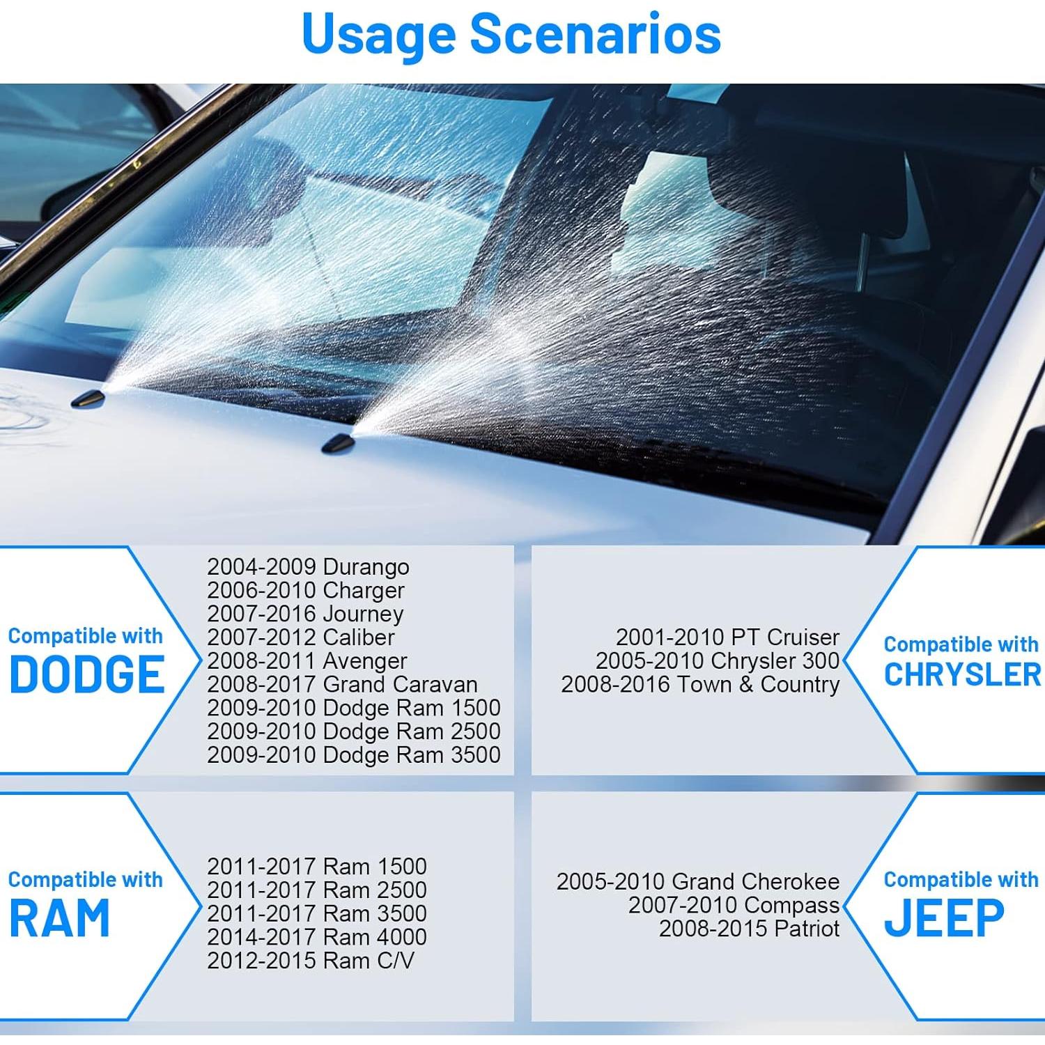 Kit 52 en 1 Boquillas Lavado Parabrisas Comkrivy 4 Boquillas