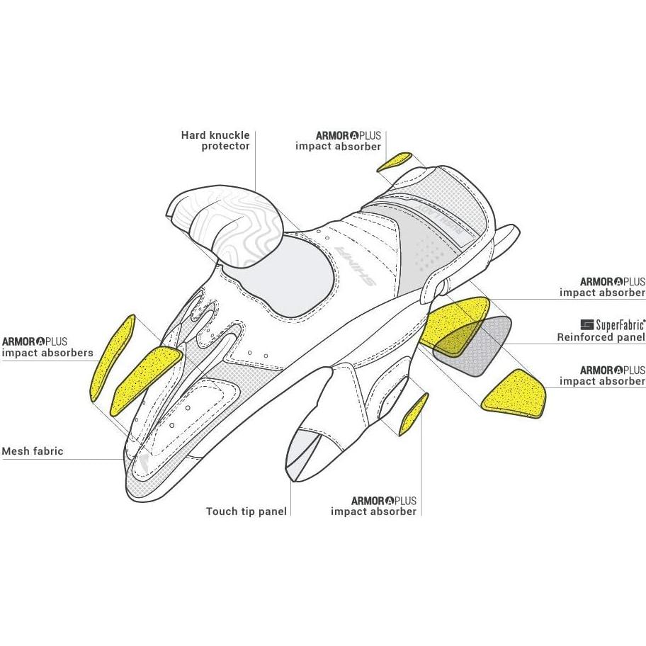Guantes de Moto SHIMA RUSH LADY Negro S - Transpirables y Táctiles
