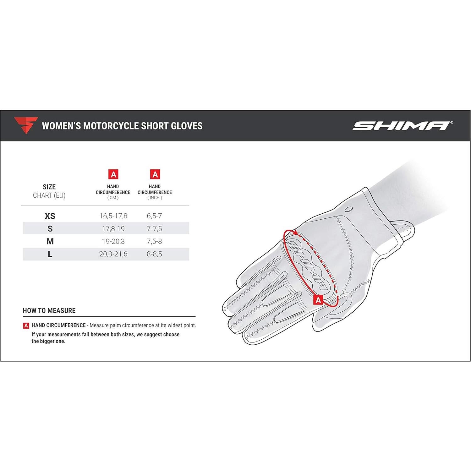 Guantes de Moto SHIMA RUSH LADY Negro S - Transpirables y Táctiles