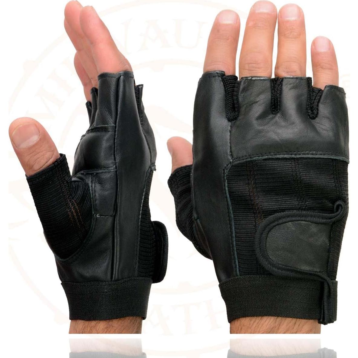 Guantes de Motocicleta Milwaukee SH217 de Cuero con Palma de Gel
