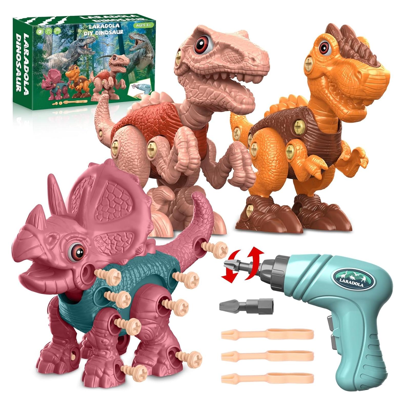 Juguete de Dinosaurio Desmontable Laradola con Taladro Eléctrico