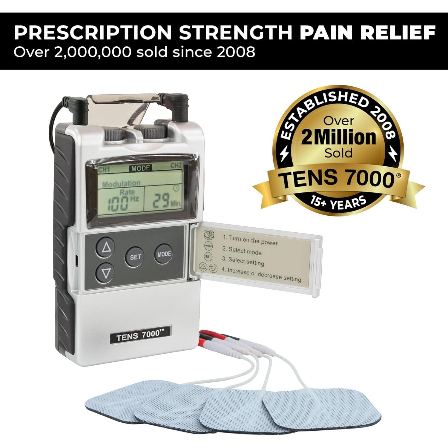 Estimulador Muscular TENS 7000 con 16 Electrodos
