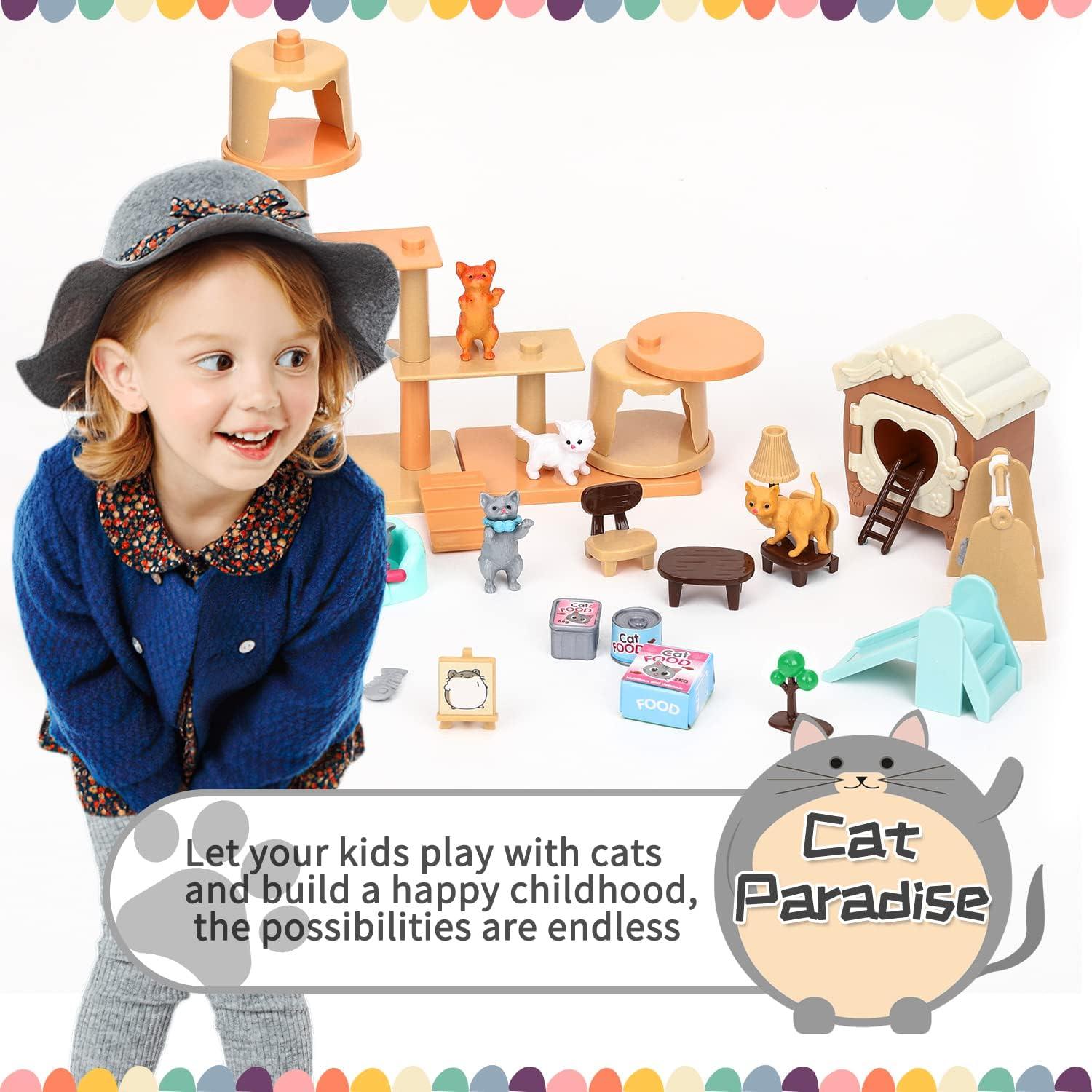 Juego de Figuras de Gato TQQFUN 43 Piezas para Niños