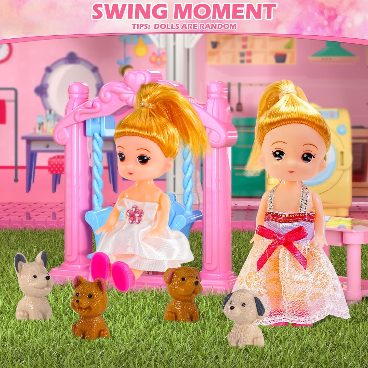 Casa de Muñecas Doloowee 4 Pisos 10 Habitaciones con Accesorios