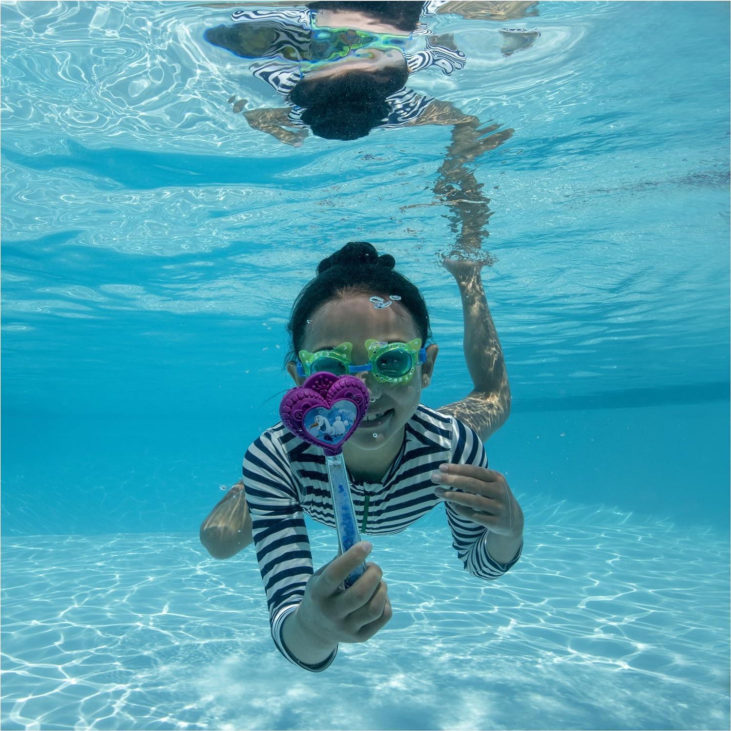 SwimWays Disney Frozen Glitter Dive Wands Diving Toys 3 Pack, Bath Toys and Pool Party Supplies for Kids Ages 5 and Up