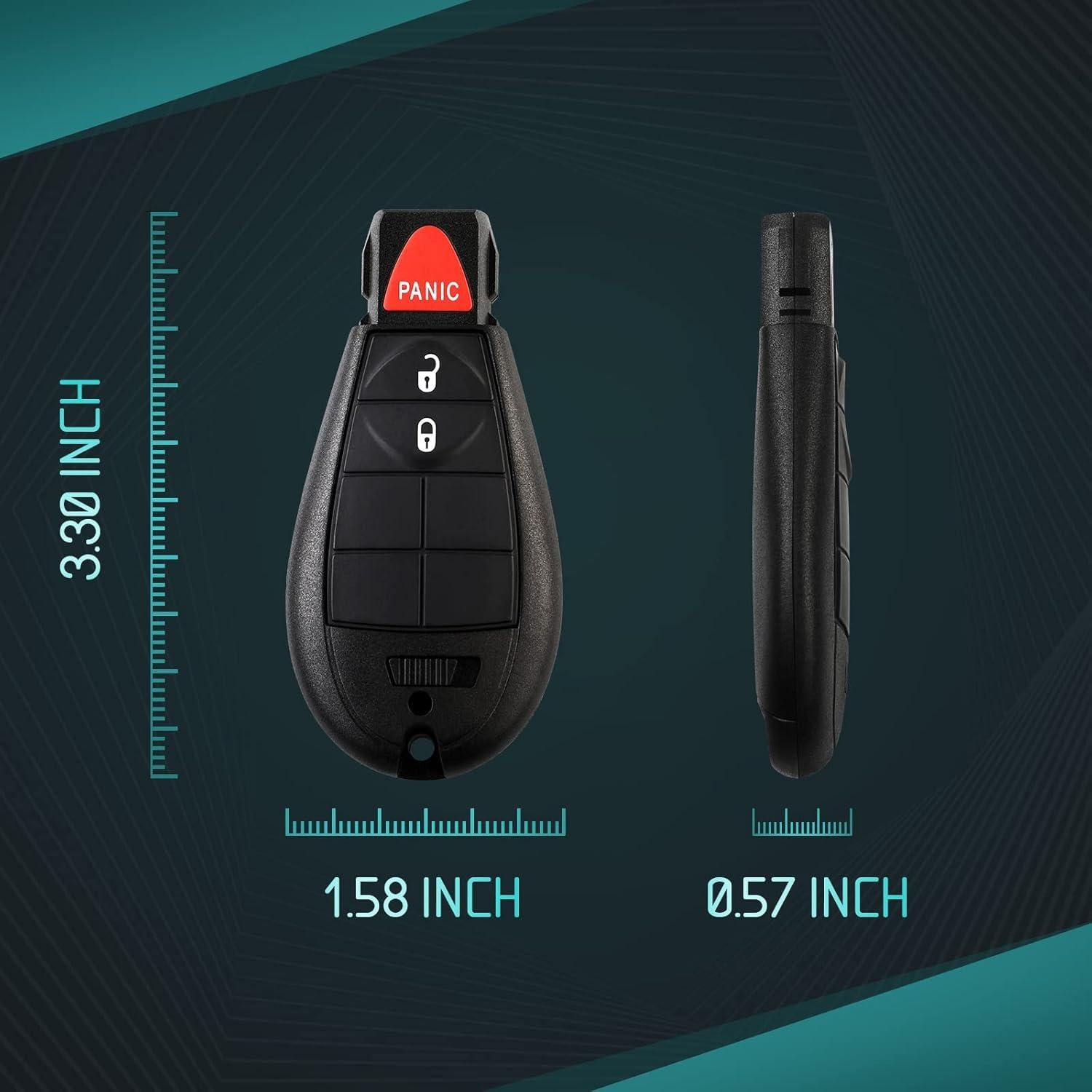 Cubierta de llavero HelloAuto para Dodge Ram 1500 13-21