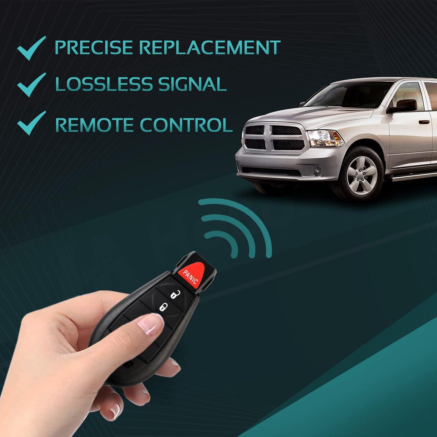 Cubierta de llavero HelloAuto para Dodge Ram 1500 13-21