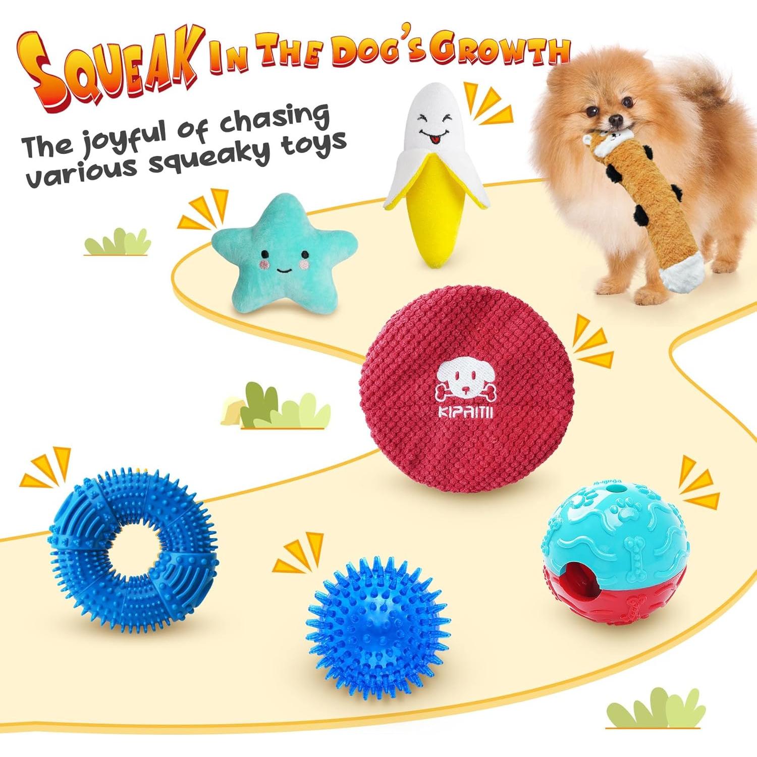 Juguetes para Cachorros KIPRITII - Paquete de 25 Piezas Variadas