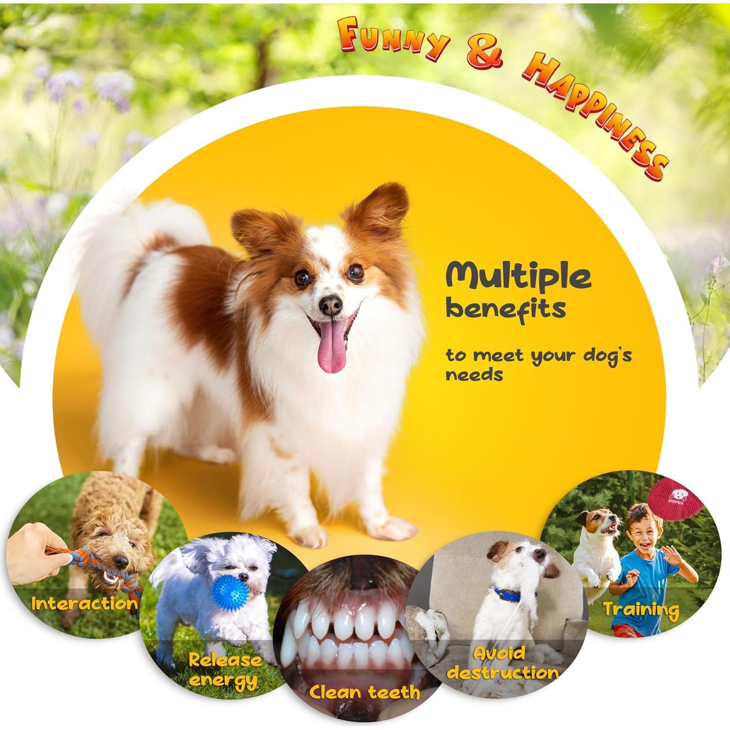 Juguetes para Cachorros KIPRITII - Paquete de 25 Piezas Variadas