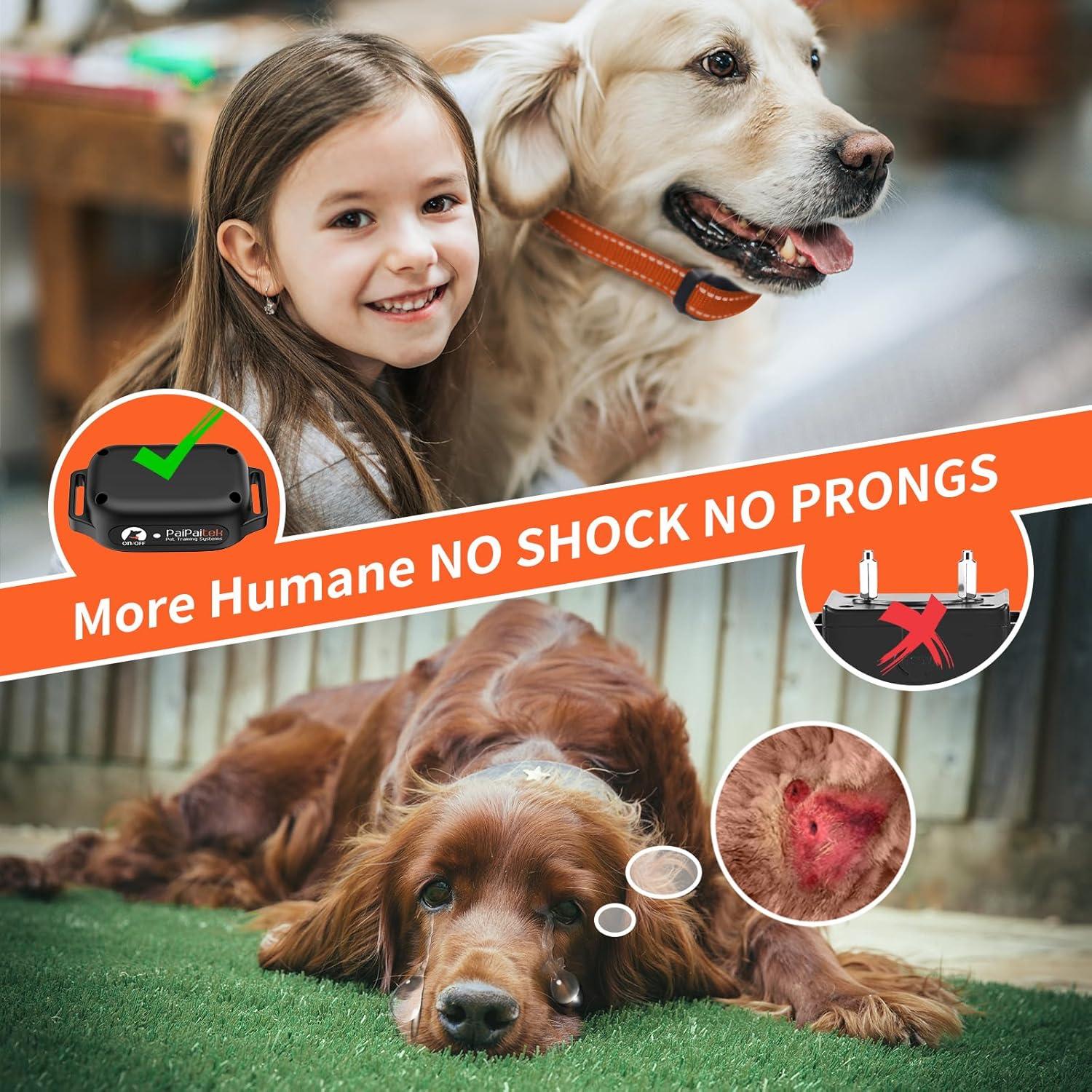 Collar Vibrante para Perros PaiPaitek PD 519V - Sin Choque, Impermeable, 1006m