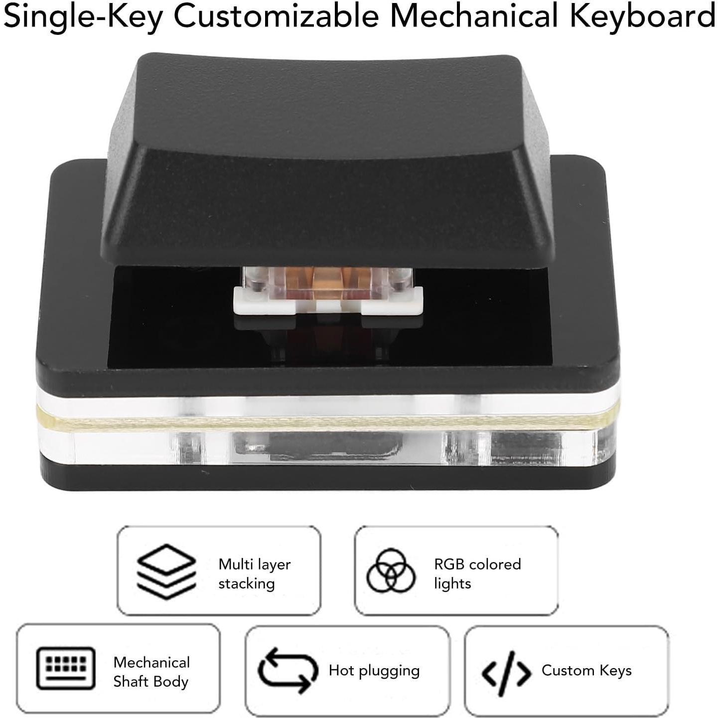Teclado Mecánico Programable USB Tipo C Bewinner 1 Tecla RGB