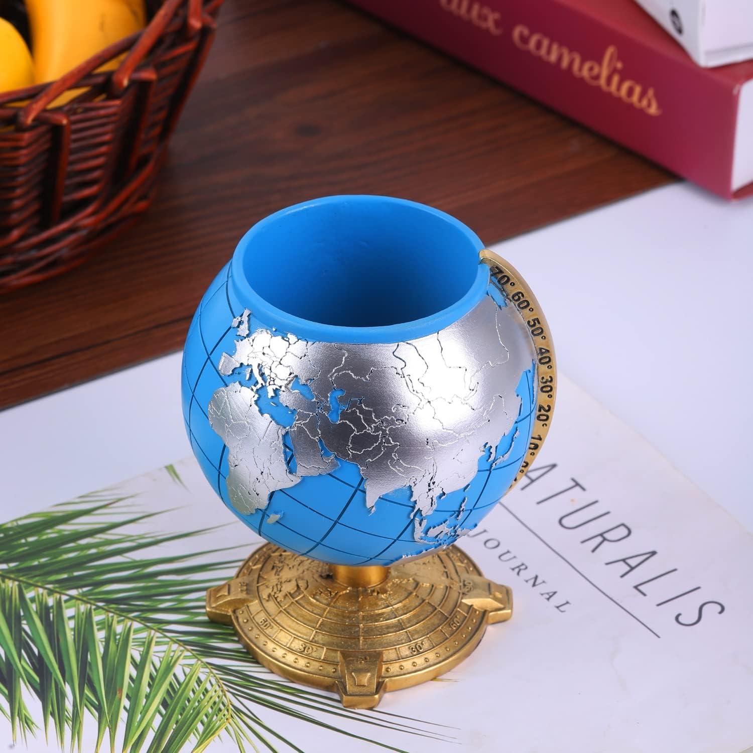 Soporte para bolígrafos en forma de globo Amoysanli Azul