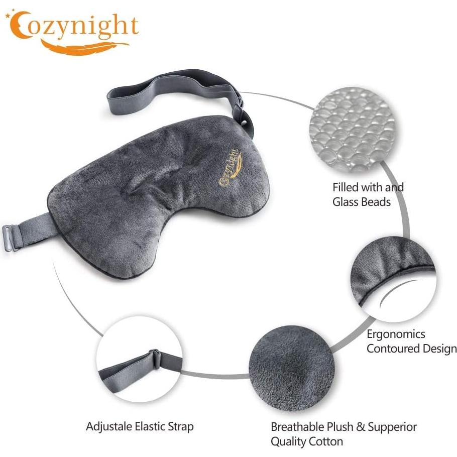 Máscara de Sueño Cozynight con Peso - Bloqueo de Luz 20x12cm