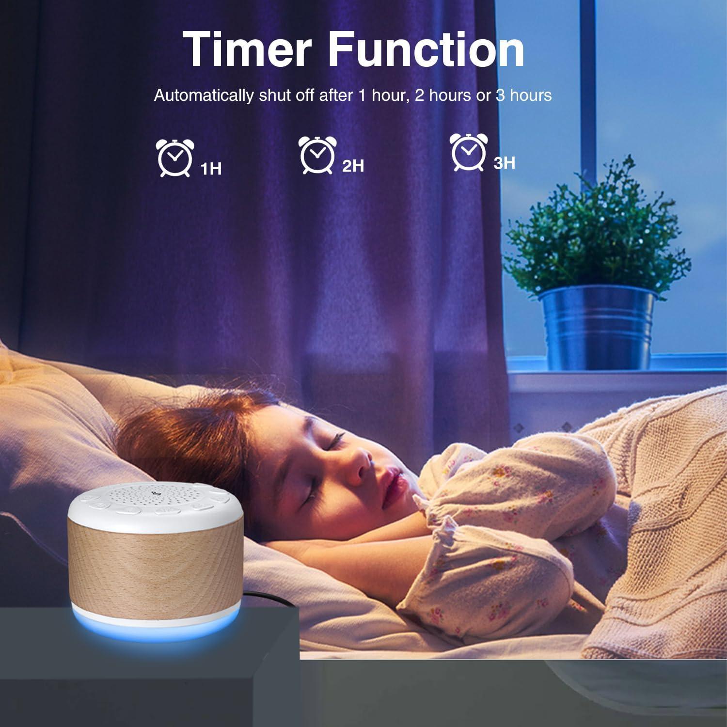 Máquina de Sonido Blanco Monerr YIK-SM con Luz Nocturna 24 Sonidos