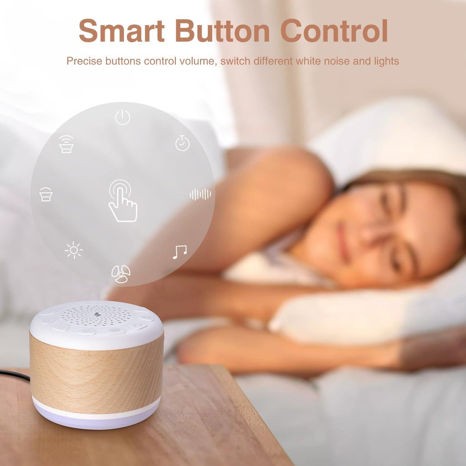 Máquina de Sonido Blanco Monerr YIK-SM con Luz Nocturna 24 Sonidos