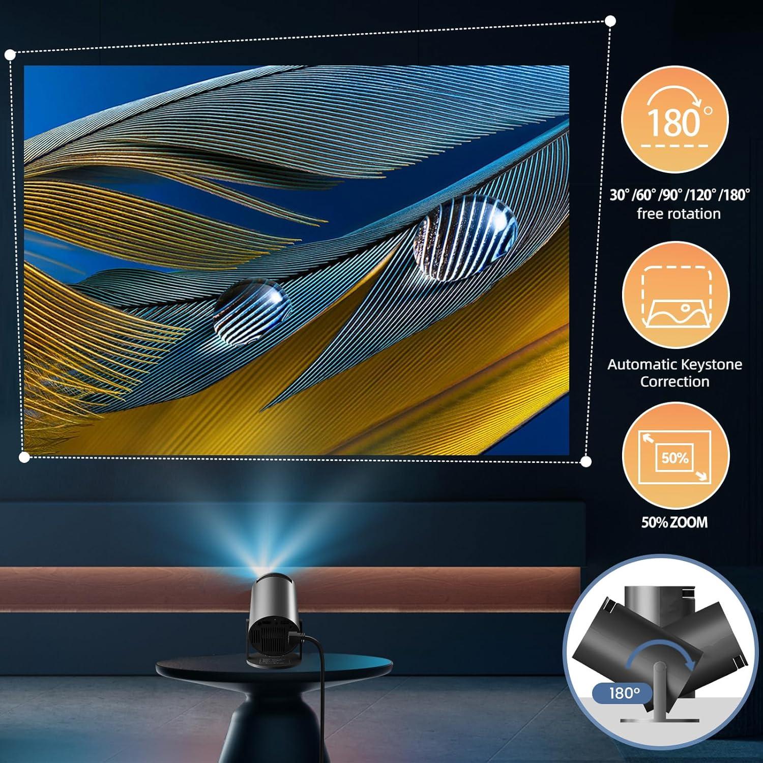 Proyector Mini Inteligente DwellDreams HY300 Pro 4K WiFi Bluetooth