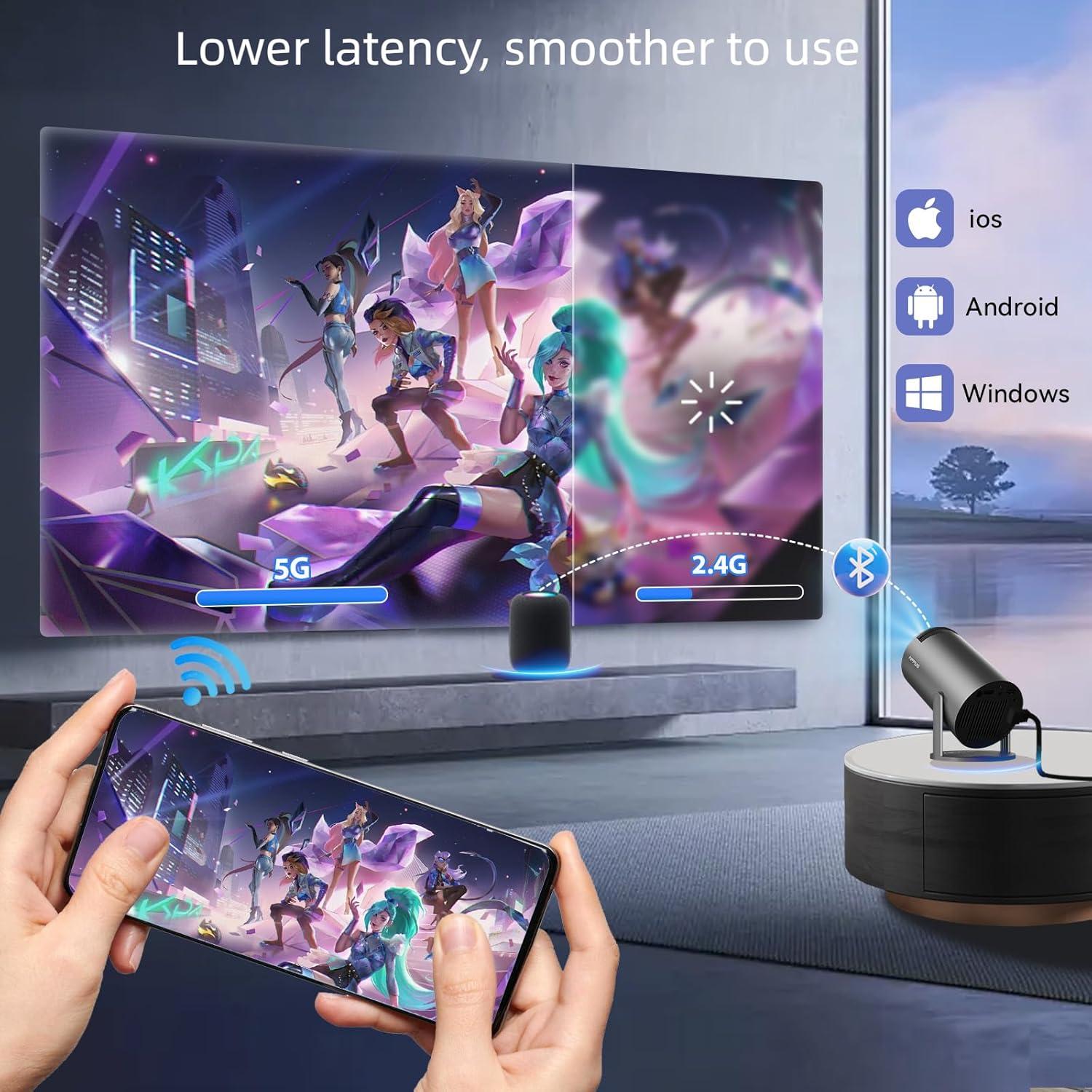 Proyector Mini Inteligente DwellDreams HY300 Pro 4K WiFi Bluetooth