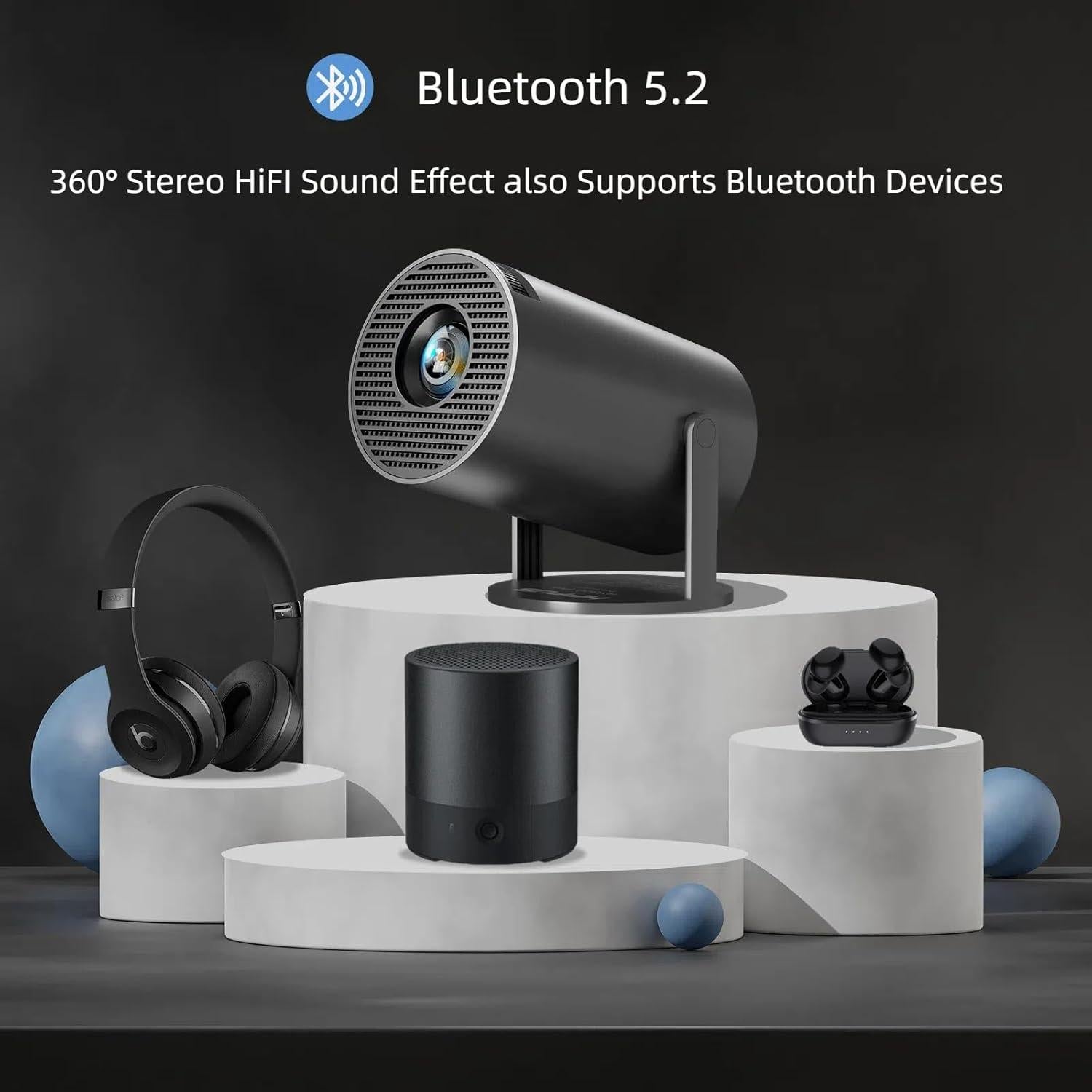 Proyector Mini Inteligente DwellDreams HY300 Pro 4K WiFi Bluetooth