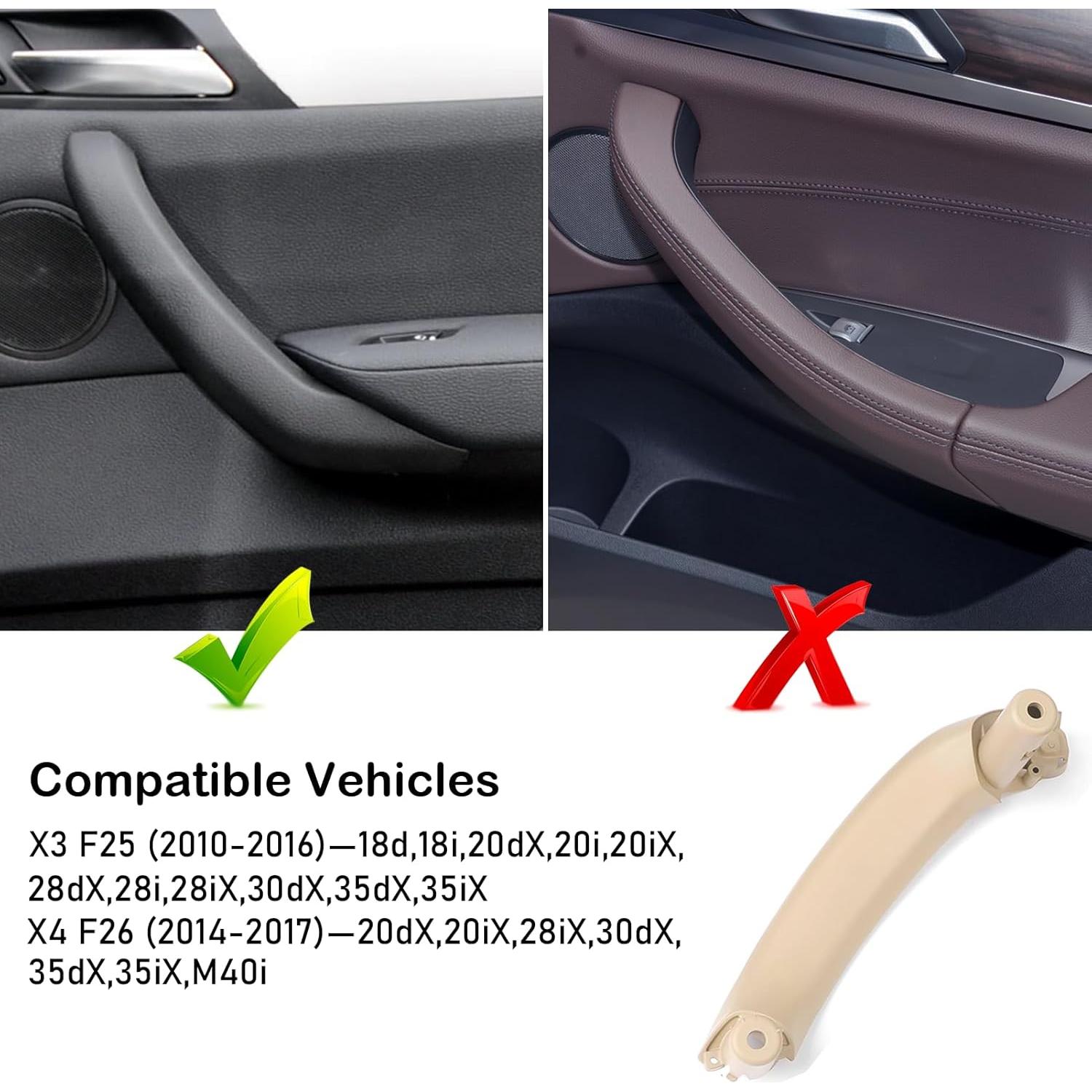 Tirador de Puerta Jaronx para BMW X3/X4 Derecho Beige