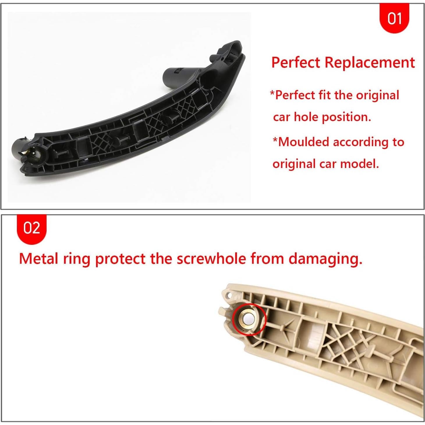 Tirador de Puerta Jaronx para BMW X3/X4 Derecho Beige